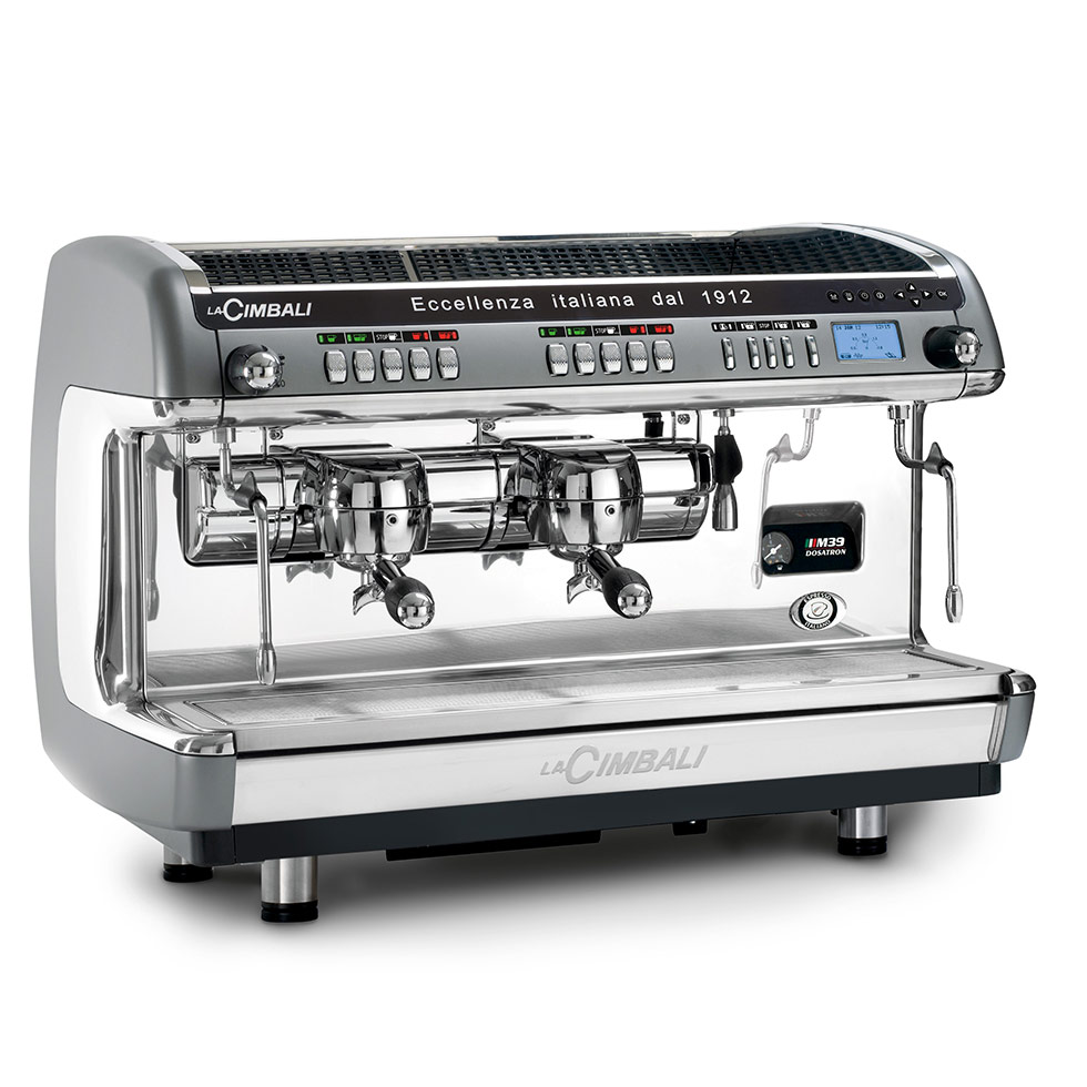 Máquina de café espresso profesional composición perfecta muy detallada